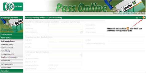 dfb pass online anmeldung