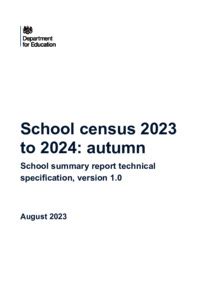 dfe autumn census 2023
