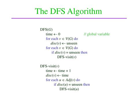 dfs algorithm in daa with example