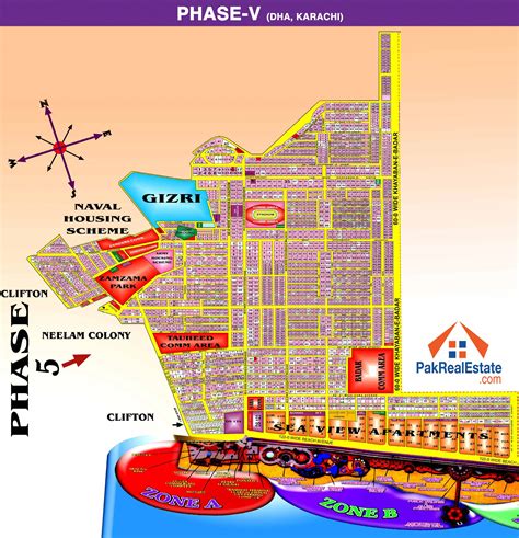 dha phase 5 karachi location map
