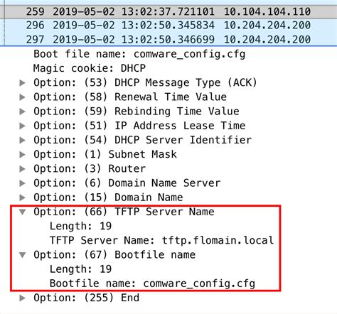 dhcp option 66 example