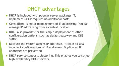 dhcp provides the following benefits