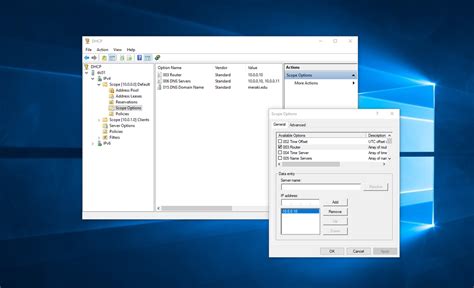 dhcp scope option 1