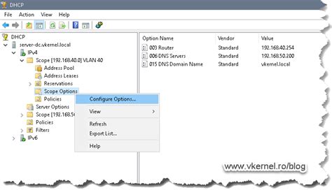 dhcp scope options for pxe boot