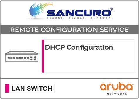 dhcp server aruba switch