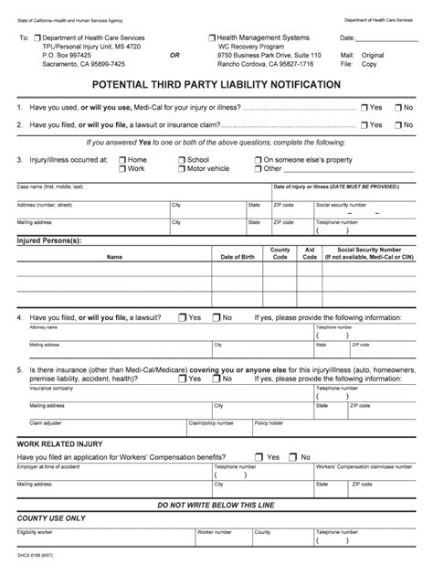 dhcs third party liability phone number