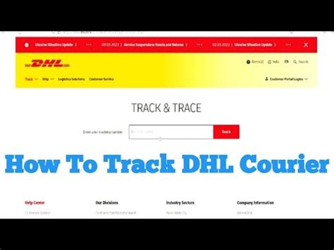 dhl tracking courier tracking service