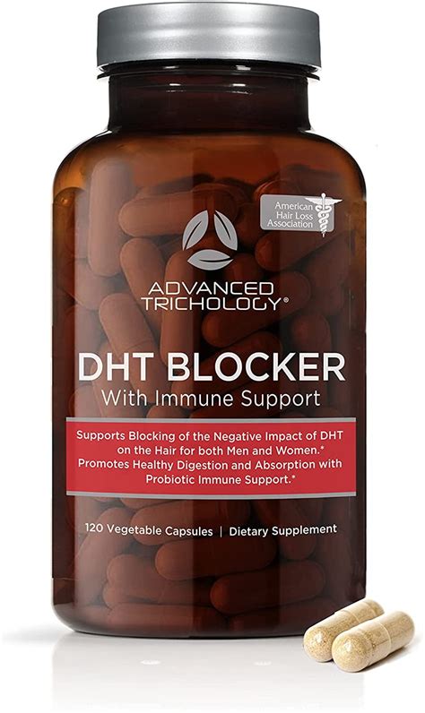 Advanced Trichology DHT Blocker with Immune Support, Saw Palmetto and Green Tea 120 Capsules