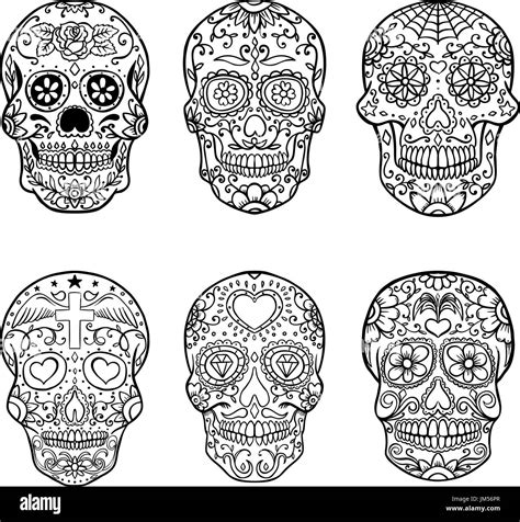 Dia De Los Muertos Black White Printable