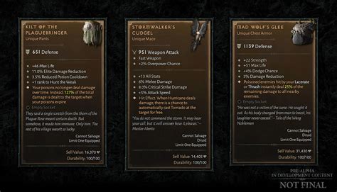 diablo 4 special item cannot be replaced