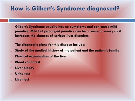 diagnosis of gilbert syndrome