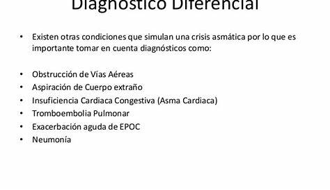 Diagnostico Diferencial De Crisis Asmatica Asmática