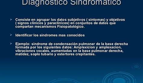 Diagnostico Sindromatico Diagnostiko Y Tratamiento