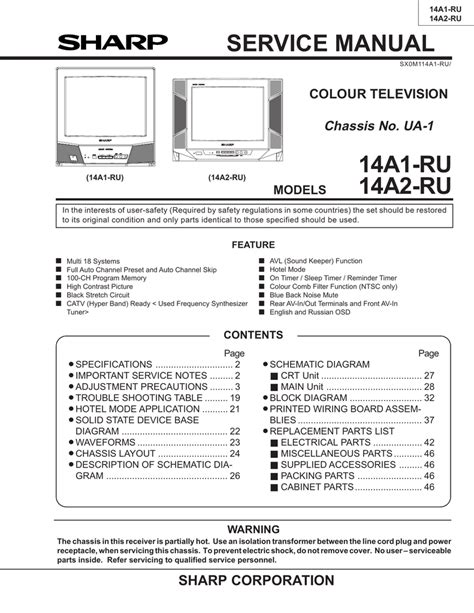 tv Sharp 20MJ10 . Diagrama YoReparo