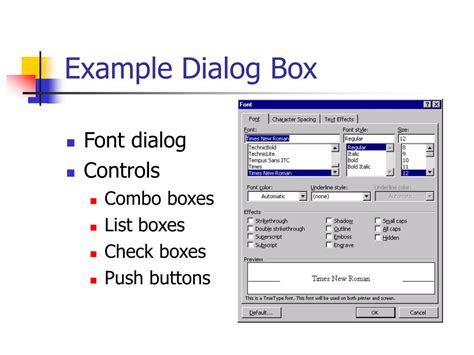dialog box example