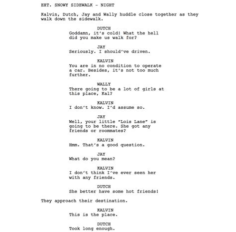 dialogue script sample
