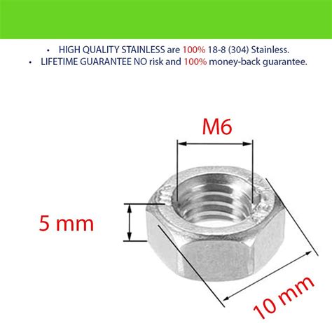 Diameter Of M6 Nut