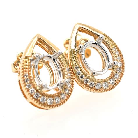 diamond earring semi mounts