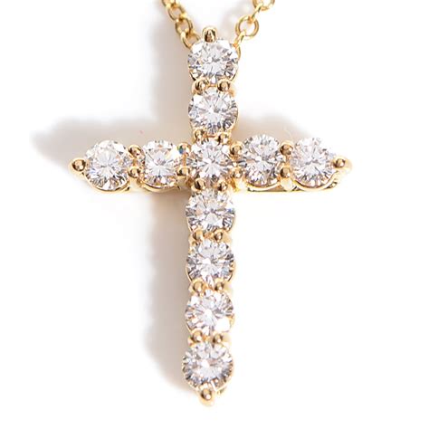 diamond gold cross pendant