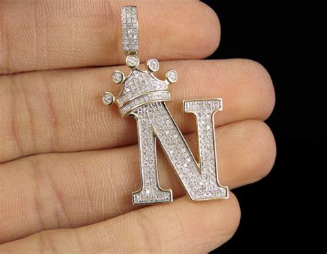 diamond letter n necklace