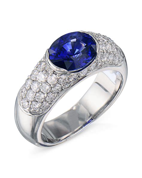 diamond rings for women with sapphire