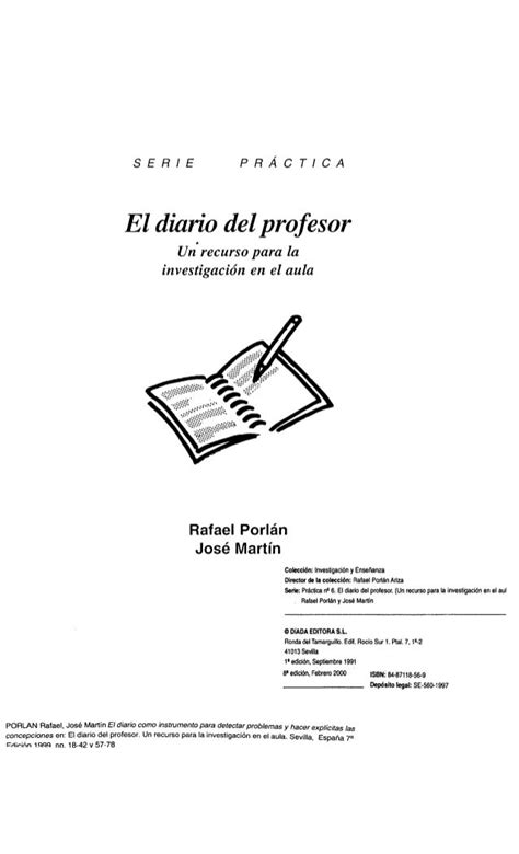 diario del profesor rafael porlan