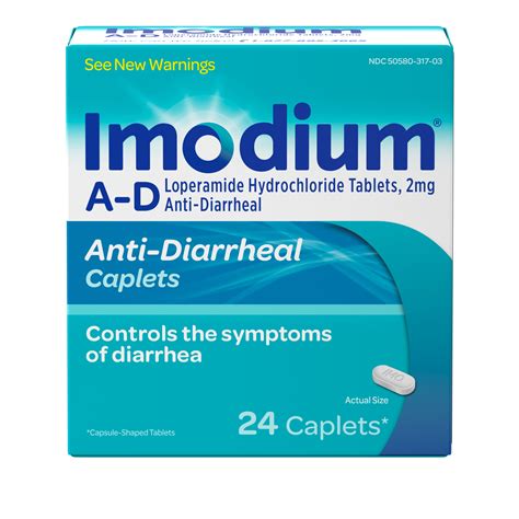 Imodium AD Diarrhea Relief Caplets, Loperamide Hydrochloride, 24 Ct
