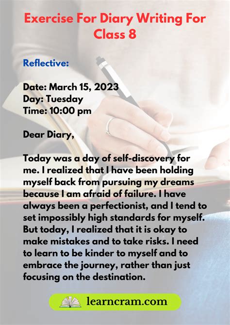 Diary Entry Examples For Class 8