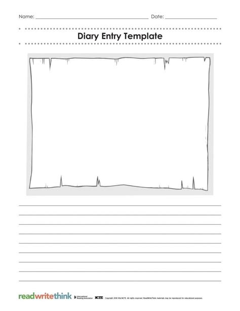 Diary Entry Template Pdf