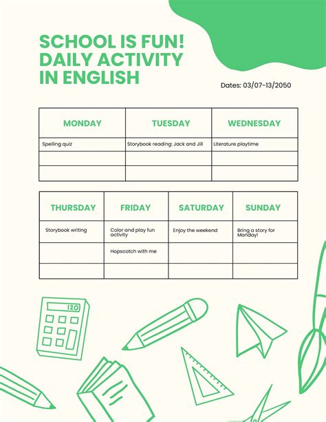 Diary Example About School