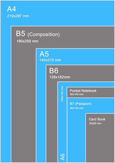 Diary Notebook Sizes