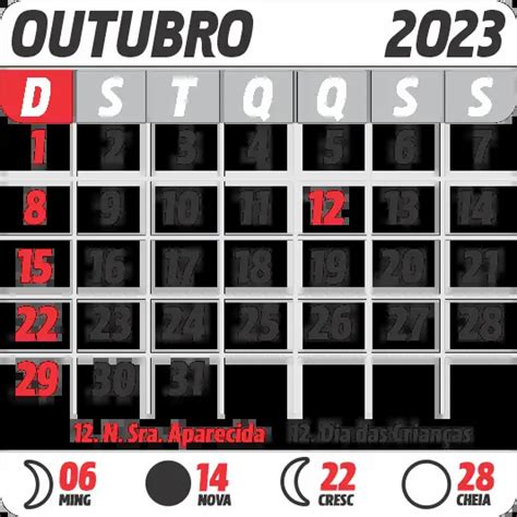 dias importantes outubro 2023