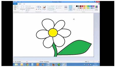 Tutorial Paint 05: Como dibujar con Microsoft Paint una flor mediante