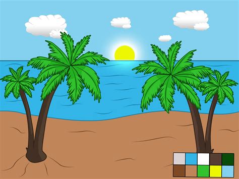Cómo dibujar un paisaje de playa 6 pasos (con fotos)