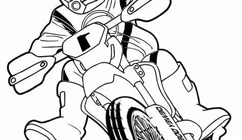Dibujo para colorear - La motocicleta es siempre popular