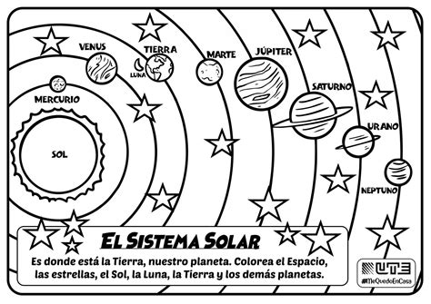 dibujo del sistema solar para colorear