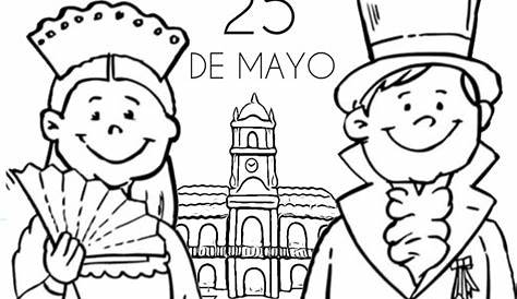Imágenes del 25 de mayo para niños para pintar, colorear e imprimir