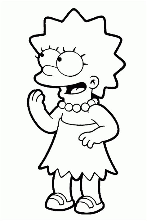 Maestra de Infantil Dibujos para colorear de los Simpson