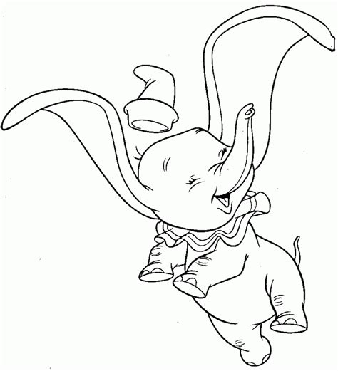 Dibujo para colorear Dumbo Volador