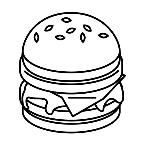 Dibujo de hamburguesa para colorear e imprimir Dibujos y colores