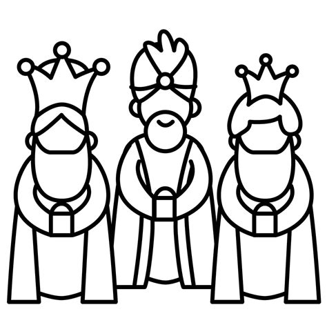 Dibujos De Los Reyes Magos Para Colorear Pdf
