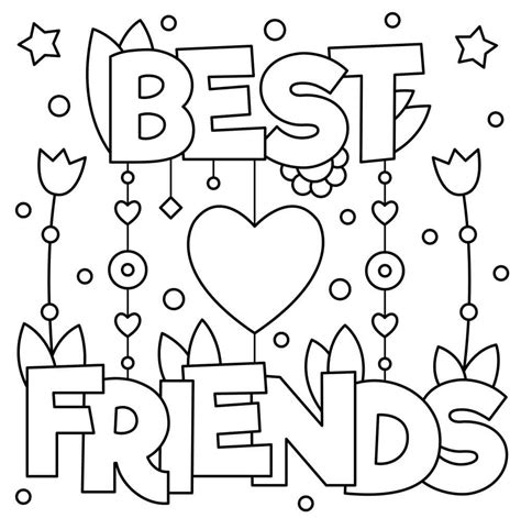 Dibujo de Mejores amigos para colorear Dibujos para colorear imprimir