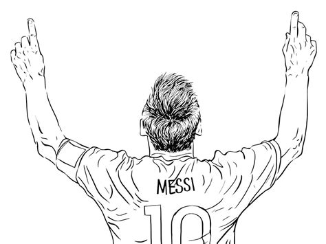 Dibujos De Messi Para Imprimir Y Colorear
