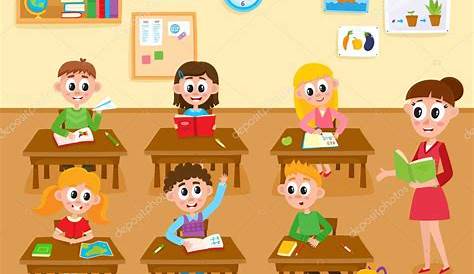 Lesson in elementary primary school kids Vector Image