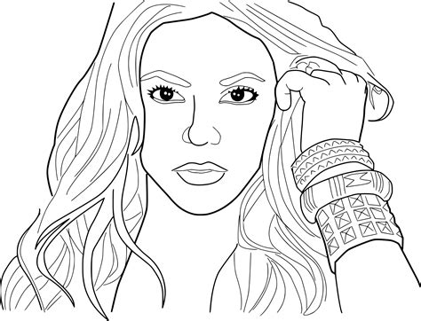 Desenhos da Shakira para Colorir