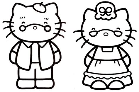 Dibujos Para Colorear De Hello Kitty Y Sus Amigos