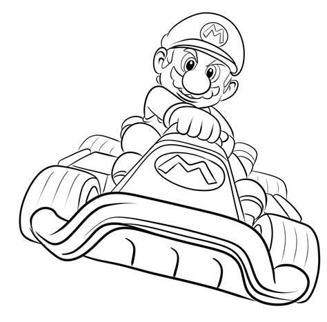 Dibujos Para Colorear De Mario Kart