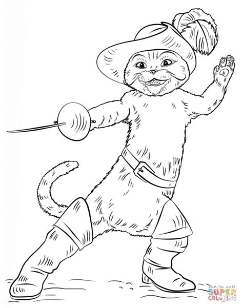 Dibujos Para Colorear Del Gato Con Botas