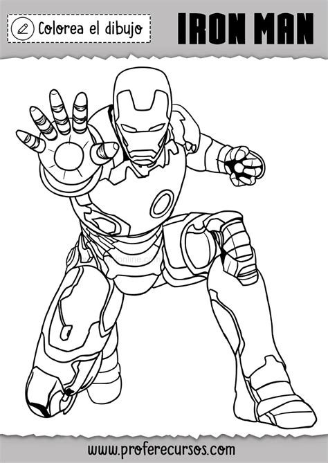 💪💪 Dibujos de iron man para colorear en linea 💪💪 colorear e imprimir