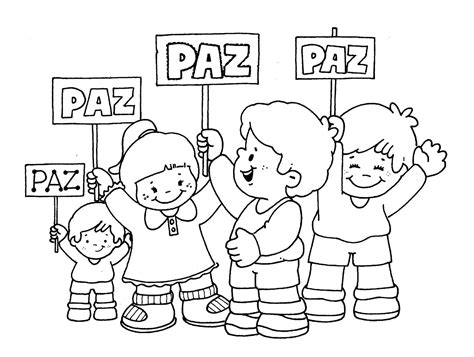 Maestra de Infantil Dibujos para colorear en el día de la PAZ